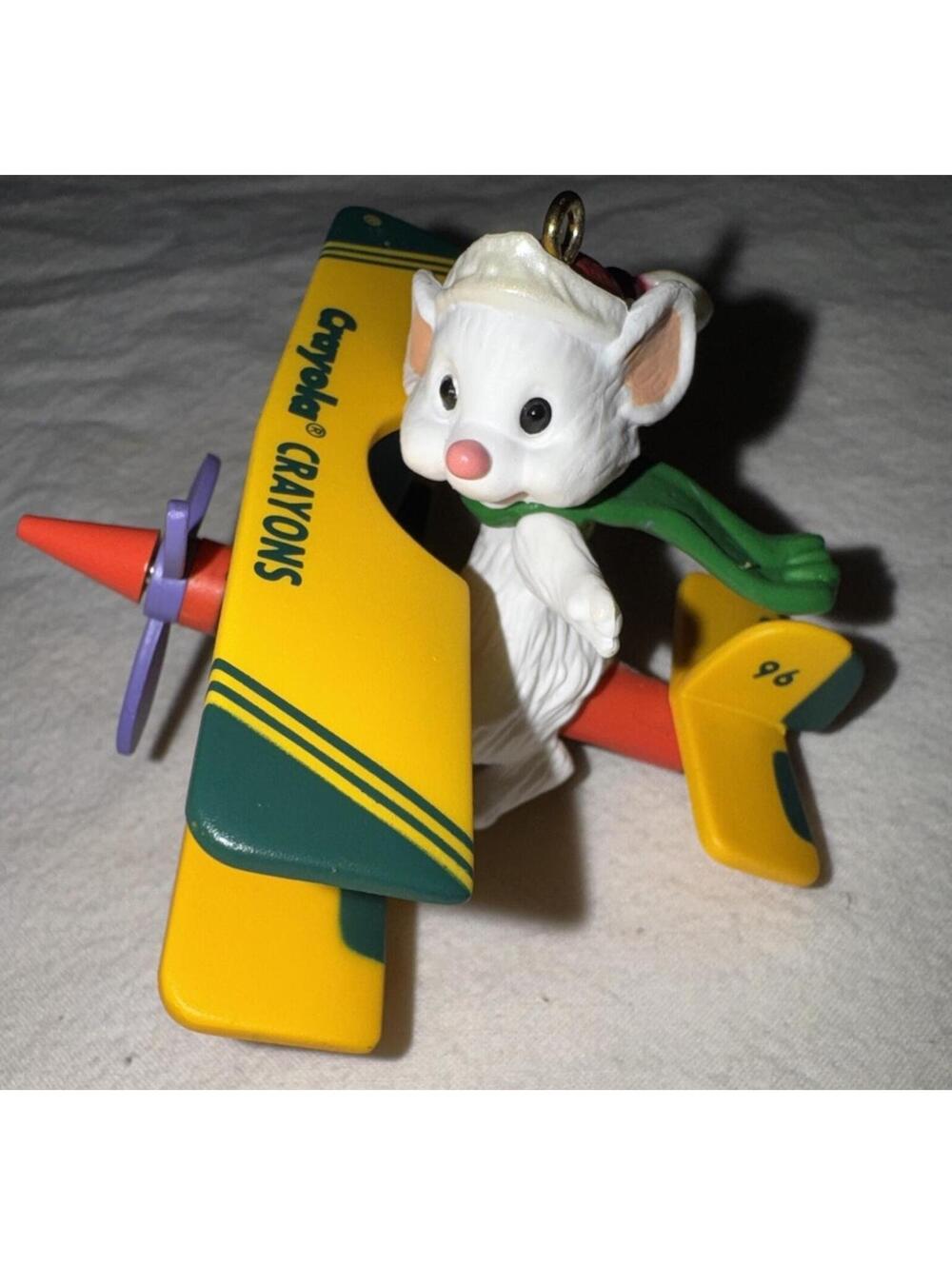 Vintage Hallmark Keepsake Ornament Crayola Crayon Bright Flying Color Mouse 1996